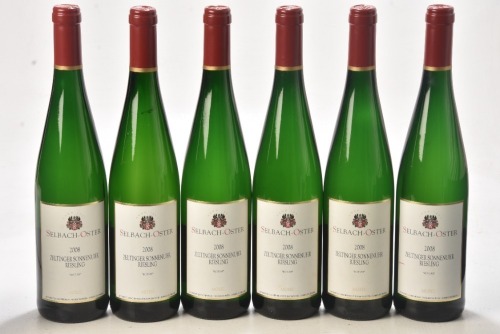 Zeltinger Sonnenuhr Auslese Rotlay Selbach-Oster 2008 6 bts In Bond