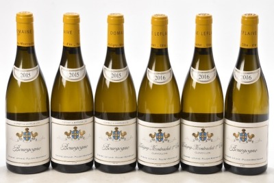 Puligny Montrachet & Bourgogne Blanc 2016 Domaine Leflaive 6 bts