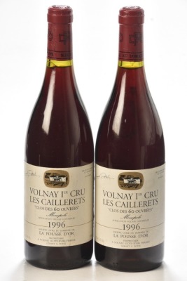 Volnay 1er Cru Clos des 60 Ouvrees 1996 Domaine de la Pousse d'Or 2 bts