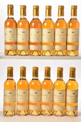 Chateau d'Yquem 2001 Sauternes 12 hf bts OWC In Bond