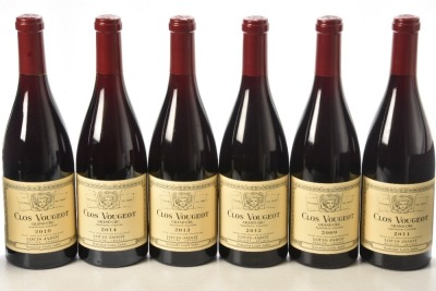 Clos de Vougeot Grand Cru Vertical Case 2009-2014 Louis Jadot 6 bts OWC In Bond