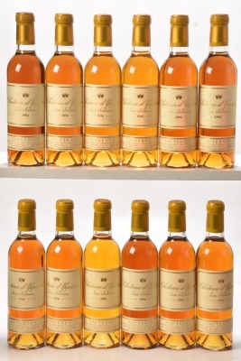 Chateau d'Yquem 1996 Sauternes 12 hf bts OWC In Bond