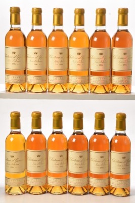 Chateau d'Yquem 1996 Sauternes 12 hf bts OWC In Bond