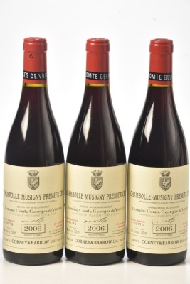 Chambolle Musigny 1er Cru 2006 Comte Georges de Vogüé 3 bts In Bond