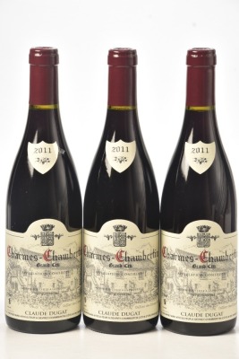 Charmes Chambertin Grand Cru 2011 Domaine Claude Dugat 3 bts In Bond