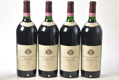 Barolo Riserva Vigna Big Manzoni Mags 1989 4 Mags In Bond Sotheby's New York sticker on back