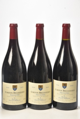 Corton Bressandes Grand Cru 2010 Domaine Follin Arberlet 3 Mags In Bond