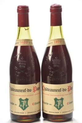 Chateauneuf du Pape Cuvee Celestins 1970 Henri Bonneau 2 bts