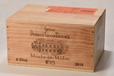 Chateau Dutru Grand Poujeaux Moulis 2016 6 bts