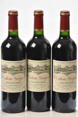 Chateau Calon Segur Saint Estephe 2010 3 bts