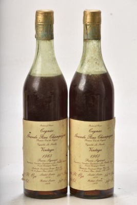 Cognac Grande Fine Champagne 36% 1963 2 bts