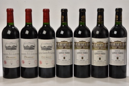 Chateau Leoville Barton 2002 Saint Julien 1 Bt Chateau Leoville Barton 2001 Saint Julien 3 Bts Chateau Grand Puy Lacoste 2001 Pauillac 2 Bts Chateau Grand Puy Lacoste 2000 Pauillac 1 Bt Above 7bts