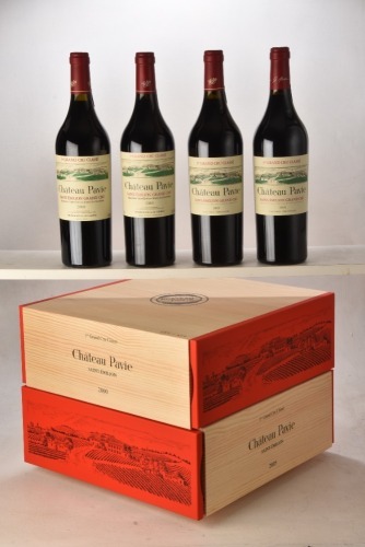 Chateau Pavie 100 Point Mixed Case 4 bts OWC In Bond Ex Chateau