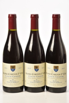 Aloxe Corton Clos du Chapitre 2015 Domaine Follin-Arbelet 3 bts OCC In Bond