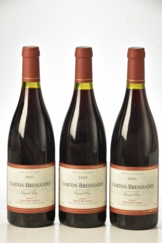 Corton Bressandes Grand Cru 2003 Domaine Didier Meuneveaux 3 bts