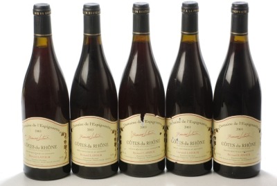 Cotes du Rhone 2003 Domaine de l'Espigouette Bernard Latour 5bts