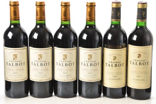 Chateau Talbot Saint Julien 2003 4 bts 19901 bt 1989 1 bt above 6 bts