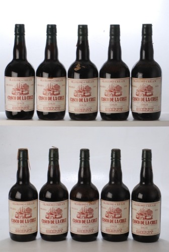 Casco de la Cruz Oloroso Cream Sherry Solera 1891 10 bts Charity Lot - No Buyer's Premium - From a private collection in Sussex