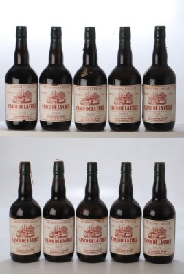 Casco de la Cruz Oloroso Cream Sherry Solera 1891 10 bts Charity Lot - No Buyer's Premium - From a private collection in Sussex
