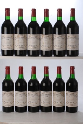 Chateau Haut Batailley 1969 Pauillac 12 bts Charity Lot - No Buyer's Premium - From a private collection in Sussex