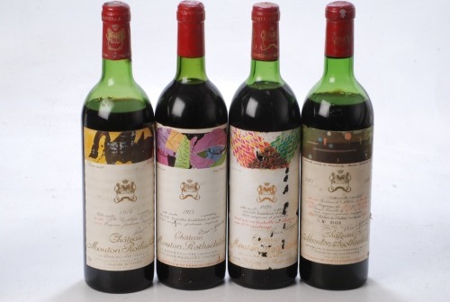 Chateau Mouton Rothschild 1971 Pauillac 1 bt Chateau Mouton Rothschild 1974 Pauillac 1 bt Chateau Mouton Rothschild 1975 Pauillac 1 bt Chateau Mouton Rothschild 1979 Pauillac 1 bt Above 4 bts Charity Lot - No Buyer's Premium - From a private collection i