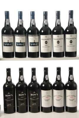 Gould Cambell Bicentenary Vintage Port 1997 3 bts Dow's Vintage Port 1997 3 bts Smith Woodhouse Vintage Port 1997 Warre's Vintage Port 1997 Above 12 bts Recently Removed from The Wine Society, Stevanage