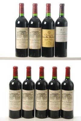 Chateau La Lagune 1999 Haut-Medoc 7bts Chateau Leoville Poyferre 1999 Saint Julien 1bt Chateau Les Hauts-Conseillants 2002 Lalande De Pomerol 1bt Above 9bts IN BOND