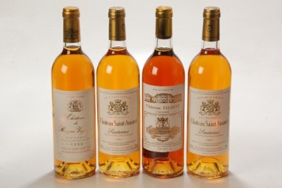 Chateau Saint-Amand 1999 Sauternes 2bts Chateau de Rayne Vigneau 1st Cru Classe 1996 Sauternes 1bt Chateau Filhot 1989 Sauternes Grand Cru Classe 1bt Above 4bts IN BOND