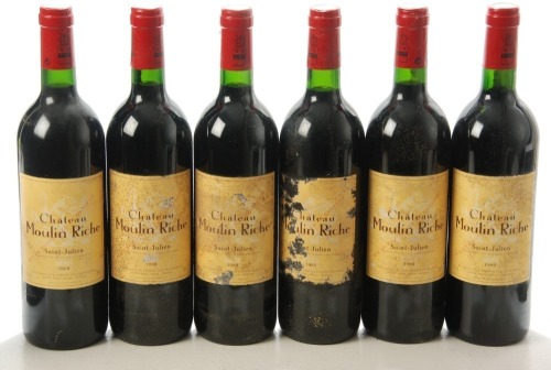 Chateau Moulin Riche 1998 Saint Julien 6 Bts