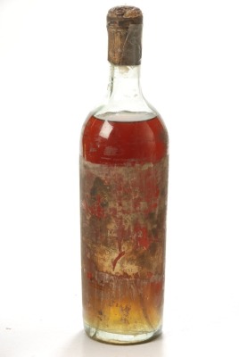 Believed Sauternes 1 bt Signs seepage, label illegible except for remnants of Guernsey importer. Believed late 19th/early 20th Century.