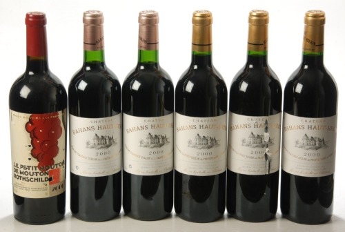 Chateau Bahans Haut-Brion 2000 Pessac-Leognan 3 Bts Chateau Bahans Haut-Brion 2006 Pessac-Leognan 2 Bts Le Petit Mouton de Mouton Rothschild 2006 Pauillac 1 Bt Above 6 Bts