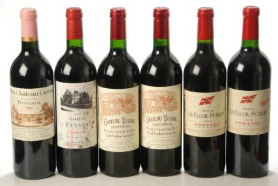 Chateau Fleur Petrus 1999 Pomerol 1 Bt Chateau Fleur Petrus 2002 Pomerol 1 Bt Chateau L'Evangile 1999 Pomerol 1 Bt Vieux Chateau Certan 2002 Pomerol 1 Bt Chateau Belair Dubois Challon Premier Grand Cru Classe 1999 Saint Emilion Grand Cru 2 Bts Above 6 Bts