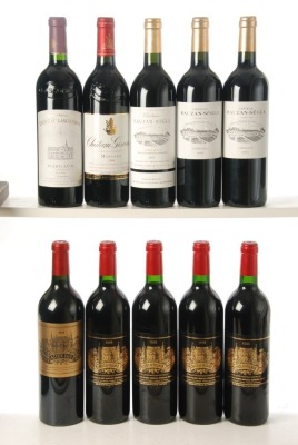 Chateau Giscours 2004 Margaux 1 Bt Chateau Rauzan Segla 2001 Margaux 1 Bt Chateau Rauzan Segla 2004 Margaux 2 Bts Chateau Palmer 1999 Margaux 4 Bts Chateau Lascombes 2004 Margaux 1 Bt Alter Ego de Palmer 2006 Margaux 1 Bt Above 10 Bts