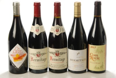 Hermitage Rouge 1998 Domaine Jean Louise Chave 1 Bt Cote Rotie 2017 Bernard Burgaud 1 Bt Cote Rotie La Landonne 2005 Domaine Jean-Michel Gerin 1 Bt Hermitage Rouge 1995 Domaine Jean Louise Chave 1 Bt Hermitage Rouge 2012 Bernard Faurie 1 Bt Above 5 Bts