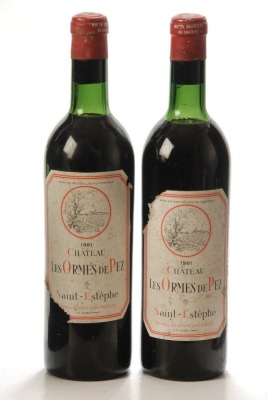 Chateau Les Ormes de Pez 1961 Saint Estephe 2 Bts