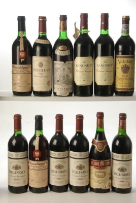 Rustenberg Cabernet Sauvignon 1982 1 Bt Blaauwklippen Cabernet Sauvignon 1989 2 Bts Meerlust Cabernet Sauvignon 1984 1 Bt Kanonkop Cabernet Sauvignon 1992 2 Bts Stellenryck Cabernet Sauvignon 1989 3 Bts Stellenryck Cabernet Sauvignon 1981 1 Bt Nederberg 