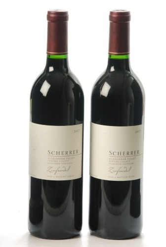 Scherrer Vineyard Old & Mature Vines Zinfandel 2017 Alexander Valley 2 bts In Bond