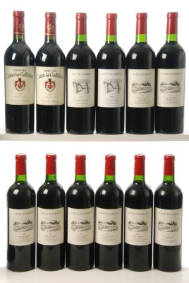 Chateau Tertre Roteboeuf 2003 Saint Emilion Grand Cru 8bts Roc De Cambes 2005 Cotes De Bourg 1bt Roc De Cambes 2004 Cotes De Bourg 1bt Château Canon-la-Gaffelière 2004 St Emilion Grand Cru Classe 2bts Above 12bts In Bond