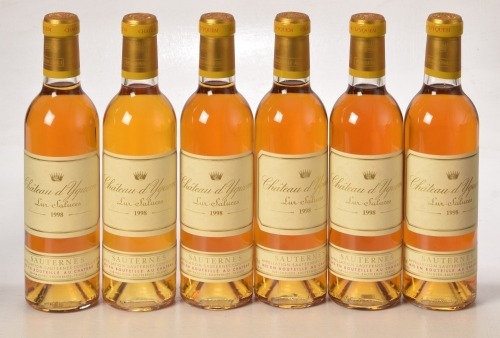 Chateau D'Yquem 1998 Sauternes 6Hlf bts IN BOND