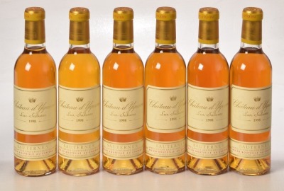Chateau D'Yquem 1998 Sauternes 6Hlf bts IN BOND