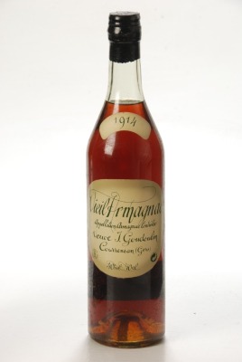 Vieil Armagnac Veuve J. Goudoulin Armagnac 1914 70cl bt In Bond