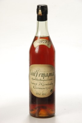 Vieil Armagnac Veuve J. Goudoulin Armagnac 1922 70cl bt In Bond