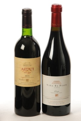 Rioja Artadi Vina El Pison 1991 1 Bt Rioja Vina El Pison 2002 1 Bt Above 2 Bts