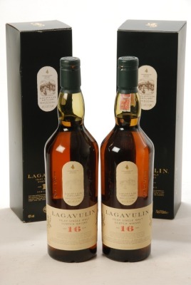 Lagavulin Islay Single Malt Scotch Whisky 16 Yr 43% 2 x 70cl Bts NV 2 Bts