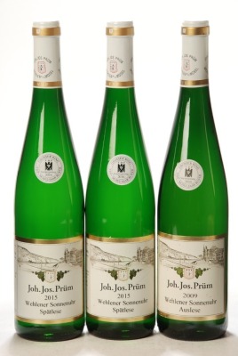 Wehlener Sonnenuhr Auslese Aucktion Wine Jos Jos Prum 2009 1 Bt Wehlener Sonnenuhr Spatlese Aucktion Wine Jos Jos Prum 2015 2 Bts Above 3 Bts