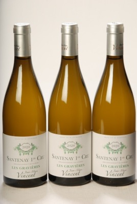 Santenay 1er Cru Gravieres Blanc 2020 Domaine Jean Marc Vincent 3 Bts IN BOND