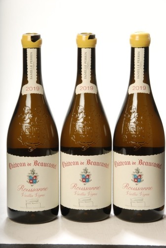 Chateauneuf du Pape Roussanne Vieilles Vignes 2019 Chateau de Beaucastel 3 Bts OWC IN BOND