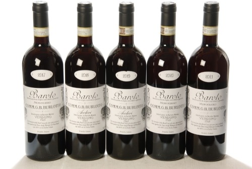 Barolo Monvigliero 2017 GB Burlotto 1 Bt Barolo Acclivi 2018 GB Burlotto 1 Bt Barolo Acclivi 2019 GB Burlotto 1 Bt Barolo Monvigliero 2020 GB Burlotto 1 Bt Barolo Monvigliero 2021 GB Burlotto 1 Bt Above 5 Bts IN BOND