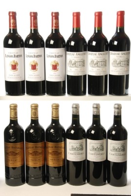 Chateau Batailley 2019 Pauillac 3 Bts Chateau Cantemerle 2019 Haut Medoc 3 Bts Chateau Langoa Barton 2019 Saint Julien 3 Bts Chateau Angludet 2019 Margaux 3 Bts Above 12 Bts IN BOND