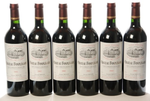 Chateau Fonplegade 2002 Saint Emilion 6 Bts OWC